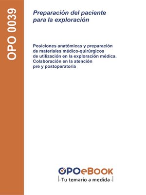 cover image of Preparación del paciente para la exploración